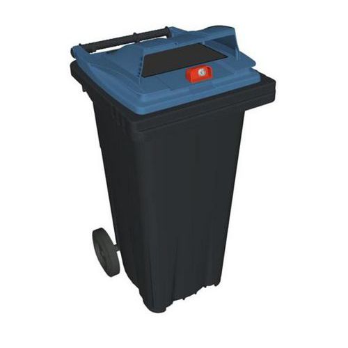 Fahrbare Mülltonne zur Mülltrennung - 120 L - Papier