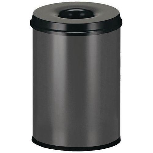 Feuerfester Abfallbehälter Manutan - 20 L bis 110 L - Schwarz oder grau - Manutan Expert