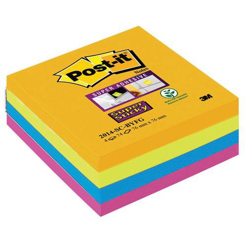 Würfel Super Sticky Post-it® 4 Farben