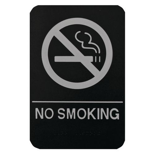 Hinweisschild Rauchen verboten - Hart-PVC - schwarz