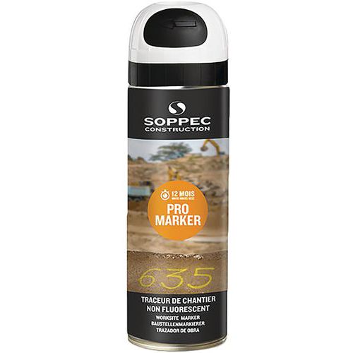 Nicht fluoreszierender Sprüh-Baustellenmarkierer - Pro marker - 500 ml - Soppec