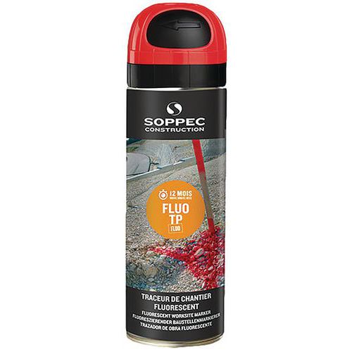 Fluoreszierender Sprüh-Baustellenmarkierer - Fluo TP® - 500 ml - Soppec