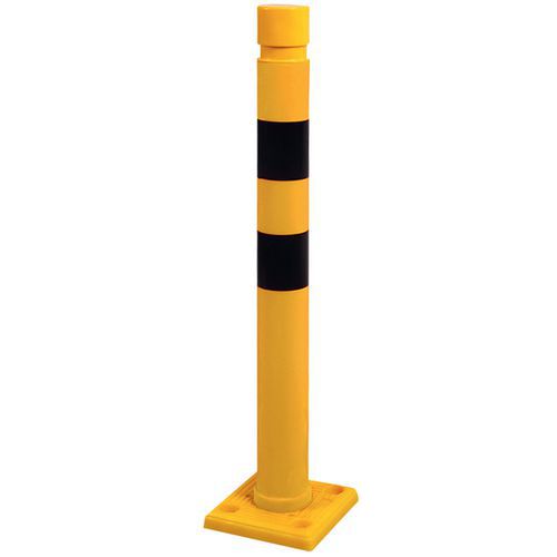Schutzpfosten gelb und schwarz - Ø 80 mm - Höhe 750 mm