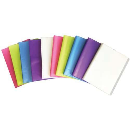Schutzmappe mit 80 Dokumentenhüllen im A4-Format aus Polypropylen in verschiedenen Farben - 10 Stück