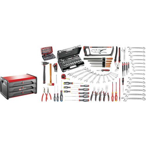Auswahl für die industrielle Wartung mit 147 Werkzeugen – Facom