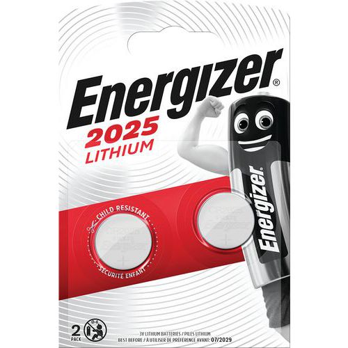 Lithiumbatterie für Taschenrechner - CR2025 - 2 Stück - Energizer