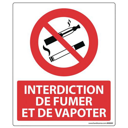 Schild Rauchen und Rauchen von E-Zigaretten verboten
