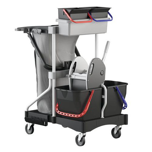 Reinigungswagen Brix Light mit Backenpresse - Manutan