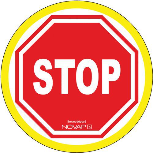 Verbotsschild mit Leuchtfarben - Stopp - Starr - Novap