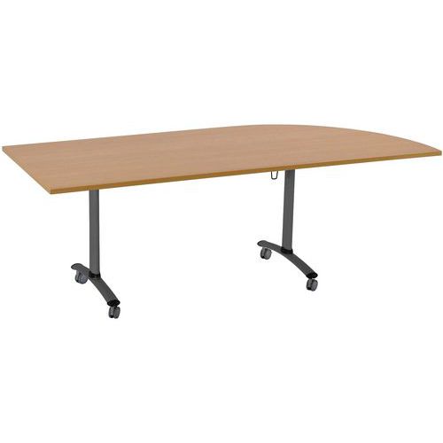 Rechts abgerundeter Tisch mit laminierter Platte Axe - Manutan Expert
