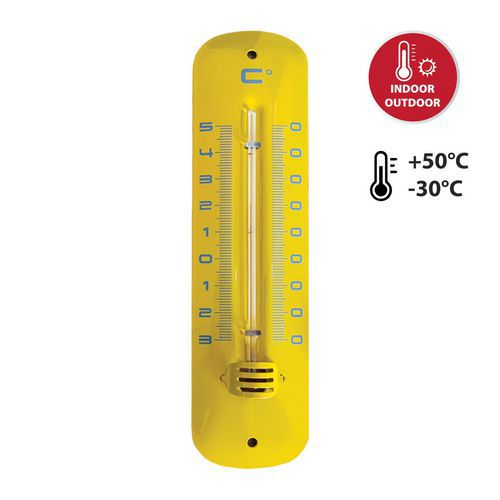 Thermometer für Innen-/Außenbereiche, Metall, 20cm - Velamp