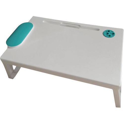 Tablett/mobiler Tisch weiß 36 x 59 x 28 cm (L x B x H)