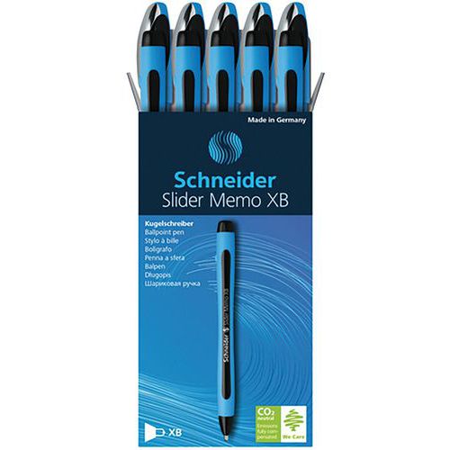 Kugelschreiber - Memo XB - blau/schwarz - 10 Stück - Schneider