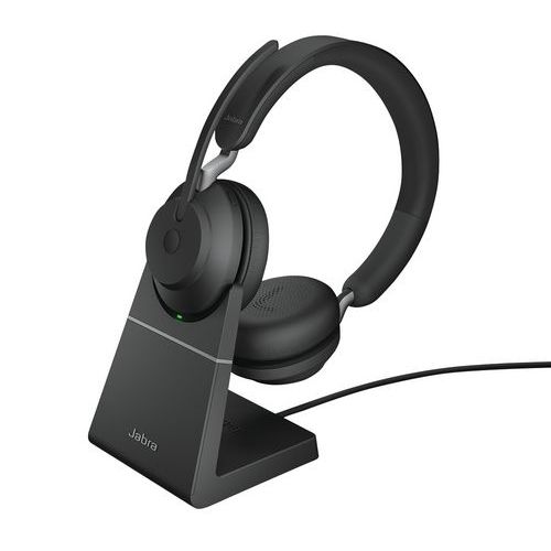 Headset mit Kabel Evolve2 65 UC Duo USB-C Link 380c + Basisstation - Jabra