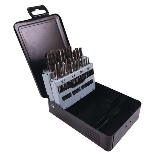 Handgewindebohrerkoffer HSS 21 Teile M3-M12 - Manutan Handgewindebohrerkoffer HSS 21 Teile M3-M12 - Manutan