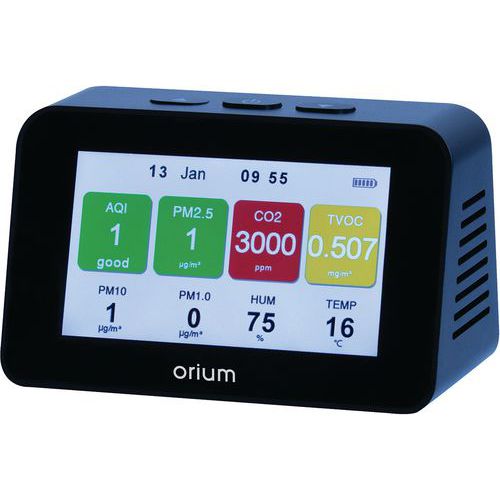 CO2-Messgerät für Innenräume - VOC und Feinstaub - Quaelis 34 - Orium CO2-Messgerät für Innenräume - VOC und Feinstaub - Quaelis 34 - Orium