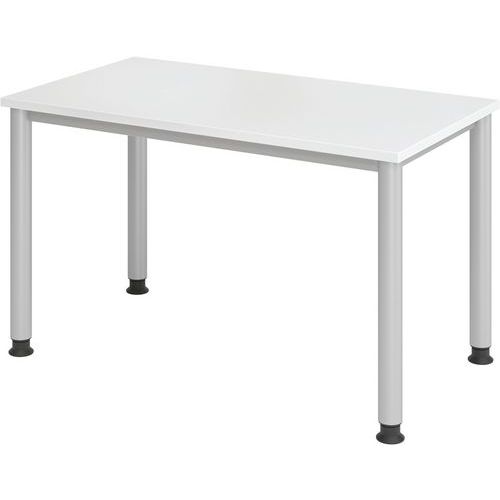 Gerader Schreibtisch mit runden Füßen, 120 cm