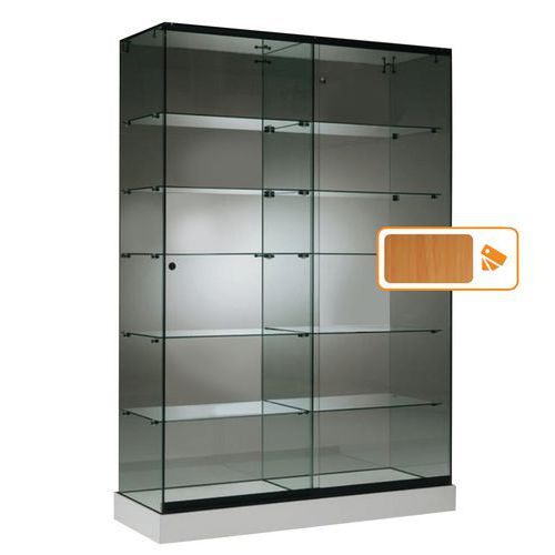 Vitrine ASF – mit Sockel aus Buchenholz