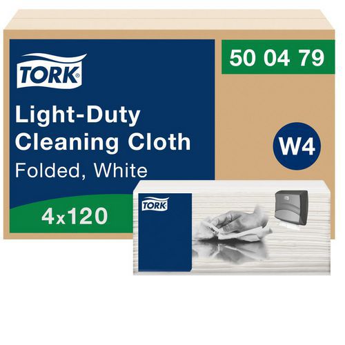 Leichte, weiße Reinigungstücher W4 - Tork