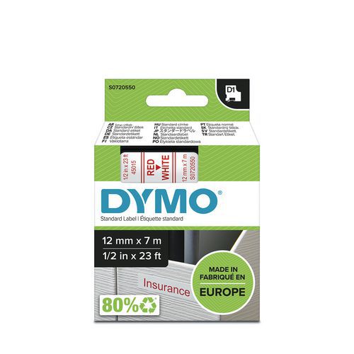 Bandkassette D1, Breite 12 mm - Dymo