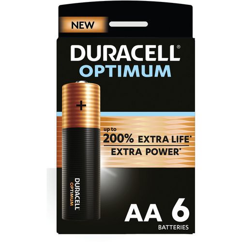 Alkali-Batterie Optimum AA - 4 - 6 oder 8 Stück - Duracell