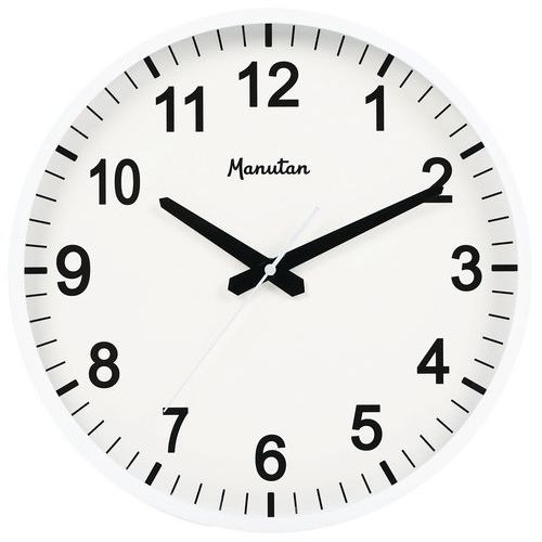 Analoge Quartz-Wanduhr, Ø 33 cm - Manutan Expert