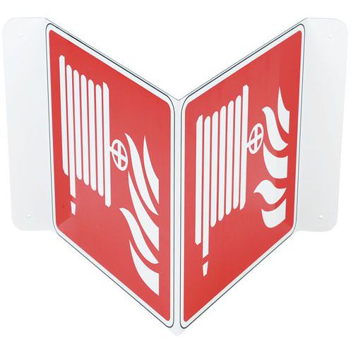 Schild - Wandhydrant - doppelseitig - Aluminium