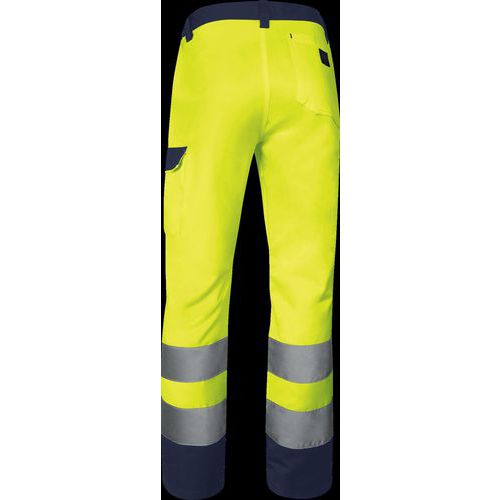 Hochsichtbare Hose Klasse 2 - Gelb/Marineblau - Delta Plus