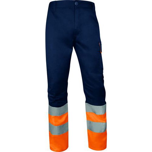 Hochsichtbare Hose Klasse 1 - Orange/Marineblau - Delta Plus