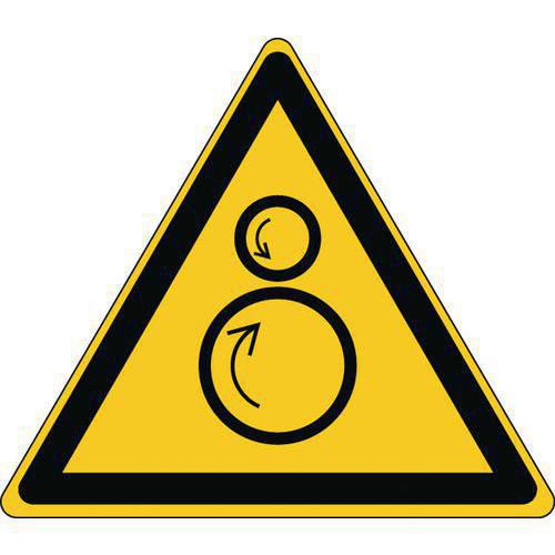 Warnschild - Gegenläufige Rollen - PVC - Manutan Expert Warnschild - Gegenläufige Rollen - PVC - Manutan Expert