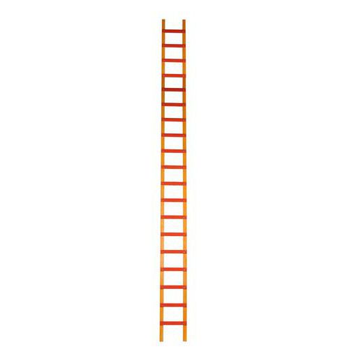 Holz-Dachleiter - 11 bis 19 Sprossen - Abstand 25 cm - Duarib