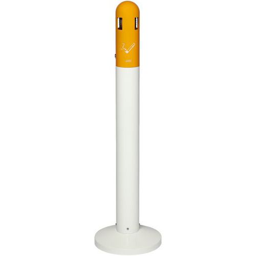 Aschenbecher auf Fuß „Zigarette“, weiß/orange - Probbax Aschenbecher auf Fuß „Zigarette“, weiß/orange - Probbax
