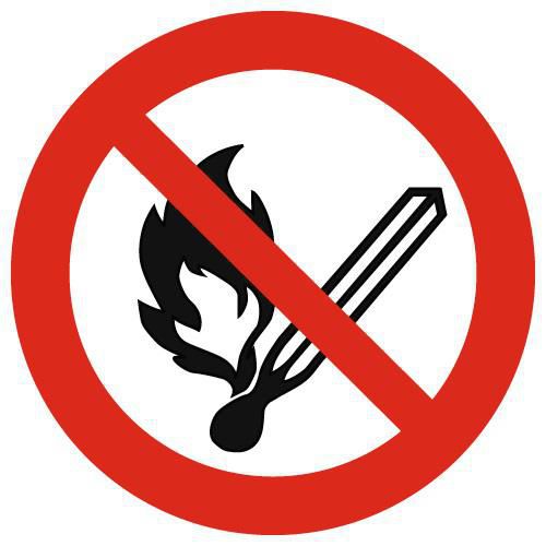 Verbotsschild - Offenes Feuer verboten - PVC - Manutan Expert