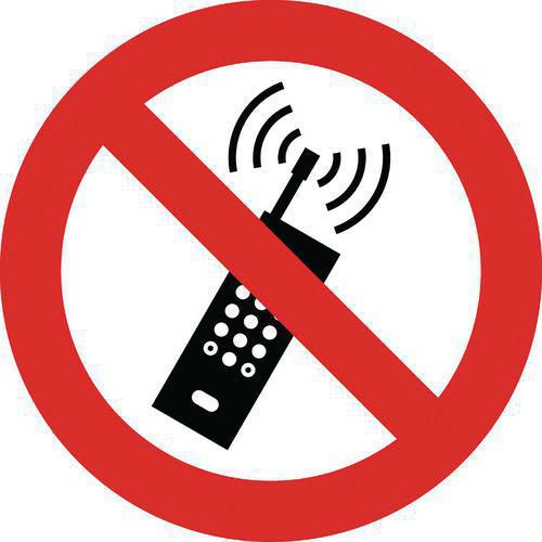 Schild „Aktivieren von Mobiltelefon verboten“, PVC - Manutan Expert