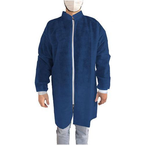 Blauer Einwegkittel XXL aus PP - OneProtek Blauer Einwegkittel XXL aus PP - OneProtek