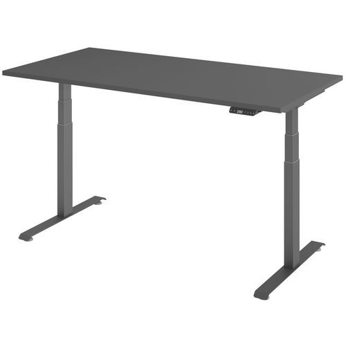 Elektrischer Schreibtisch, Untergestell in Graphit, 160 x 80 cm - Manutan Expert