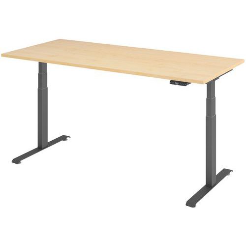 Elektrischer Schreibtisch, Untergestell in Graphit, 180 x 80 cm - Manutan Expert