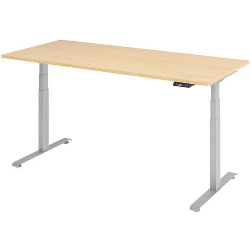 Elektrischer Schreibtisch, graues Untergestell, 180 x 80 cm - Manutan Expert