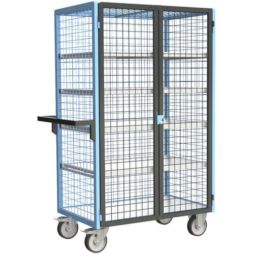 Gitterwagen mit 4 Seiten und 4 Böden, verriegelbar - FIMM