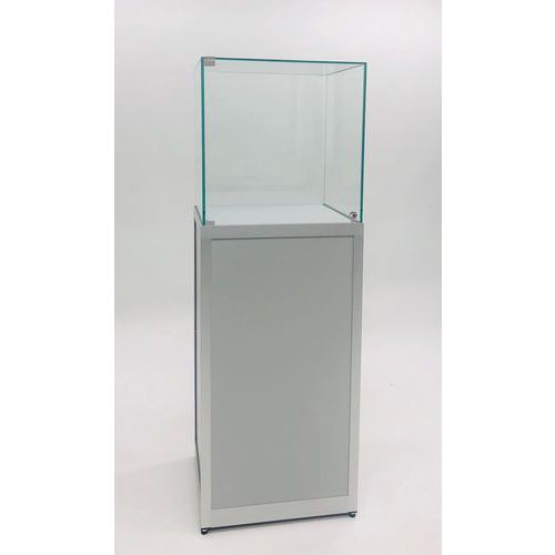 Haubenvitrine auf Sockel, 50 x 50 x 150 cm - Sarazino Vitrines