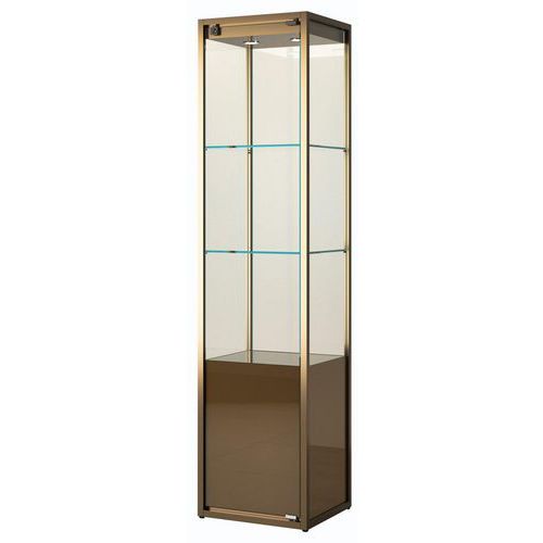 Ausstellungsvitrine mit Stauraum - 45 x 45 x 190 cm - Sarazino Vitrines