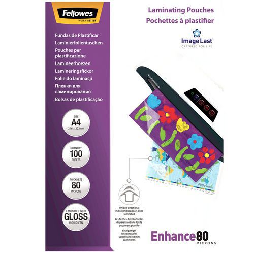 Laminiertasche, ImageLast, A4, 80 µ - Fellowes