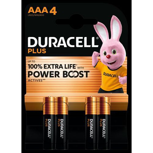 Alkali-Batterie AAA Plus Powerboost - 4 Stück - Duracell