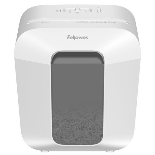 Aktenvernichter LX25, weiß, Kreuzschnitt, P4, 6 Blatt , 11,5 L - Fellowes