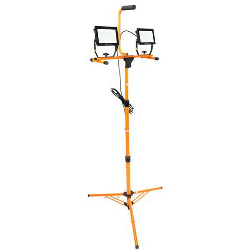 LED-Scheinwerfer mit Stativ, 2 x 50 W ‑ Manutan Expert