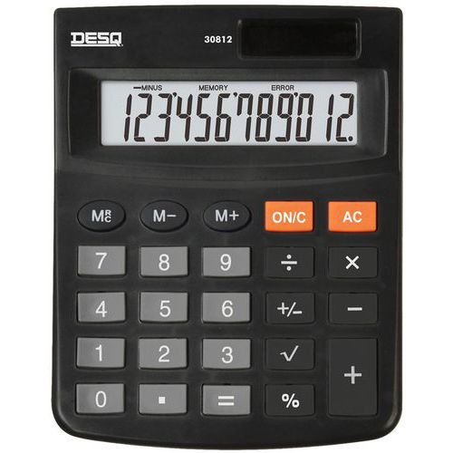 Kompakter Tischrechner Heavy Duty 30812, 12-stellig - Desq