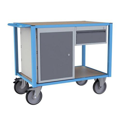 Ausgestatteter Werkstattwagen - 1 Schublade + 1 Türblock - 500 kg - FIMM