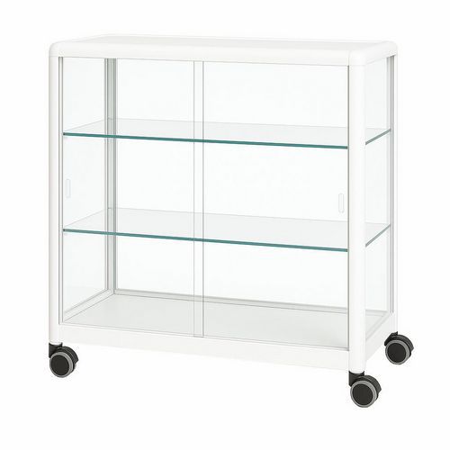 Ausstellungstheke auf Rollen, 100 x 50 x 100 cm - Sarazino Vitrines