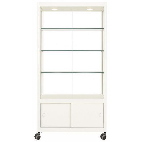 Ausstellungsvitrine mit Stauraum - 95 x 50 x 200 cm - Sarazino