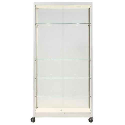 Hohe Ausstellungsvitrine auf Rollen, 95 x 50 x 200 cm - Sarazino Vitrines